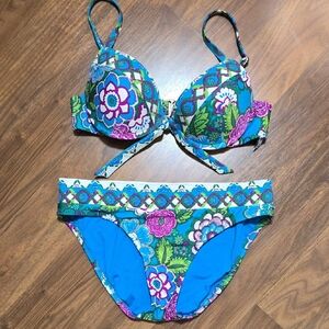 BECCA Multicolor Floral Bikini Set